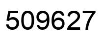 Number 509627 black image