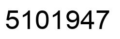Number 5101947 black image