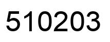 Number 510203 black image