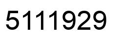 Number 5111929 black image