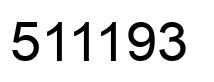 Number 511193 black image