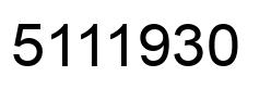 Number 5111930 black image