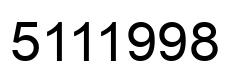 Number 5111998 black image