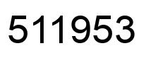 Number 511953 black image