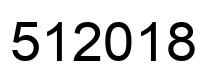 Number 512018 black image