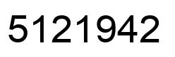 Number 5121942 black image