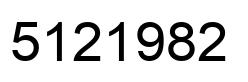 Number 5121982 black image