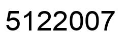 Number 5122007 black image
