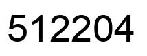 Number 512204 black image