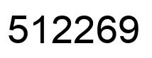 Number 512269 black image
