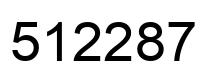 Número 512287 imagen negro