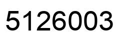 Number 5126003 black image