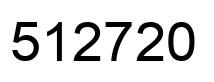 Number 512720 black image