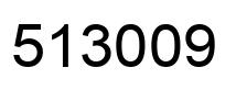 Number 513009 black image