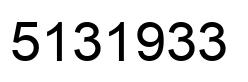 Number 5131933 black image