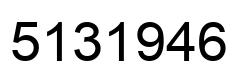 Number 5131946 black image