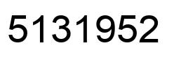 Number 5131952 black image