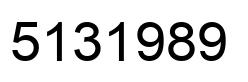 Number 5131989 black image