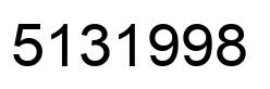 Number 5131998 black image