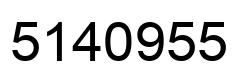 Number 5140955 black image