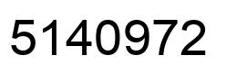 Number 5140972 black image