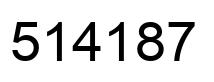 Number 514187 black image