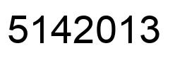 Number 5142013 black image