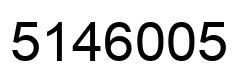 Number 5146005 black image