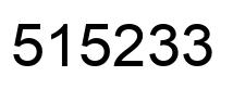 Number 515233 black image