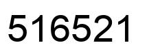 Number 516521 black image