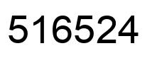 Number 516524 black image