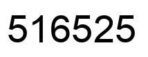 Number 516525 black image