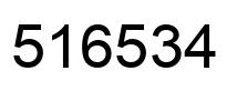 Number 516534 black image