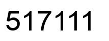 Number 517111 black image