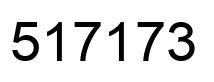 Number 517173 black image