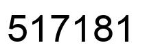 Number 517181 black image