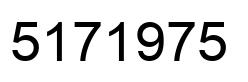 Number 5171975 black image