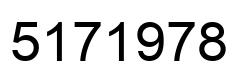 Number 5171978 black image