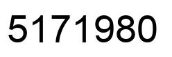 Number 5171980 black image