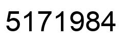 Number 5171984 black image