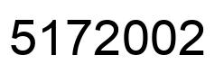 Number 5172002 black image