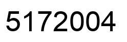 Number 5172004 black image