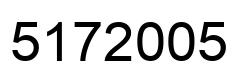 Number 5172005 black image