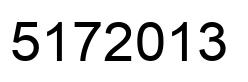 Number 5172013 black image
