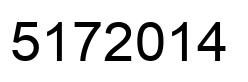 Number 5172014 black image