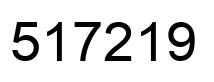 Number 517219 black image
