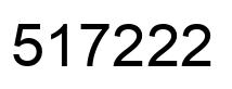 Number 517222 black image