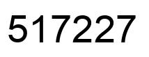 Number 517227 black image
