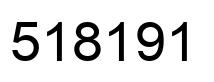 Number 518191 black image