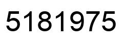 Number 5181975 black image